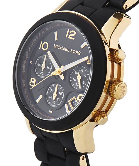 michael kors men's gold watch black face|Michael Kors black watch women's.